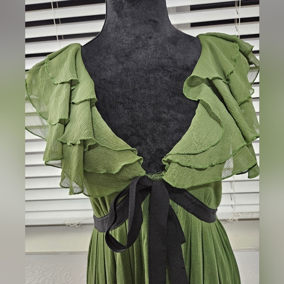 NWT TWELVE BY TWELVE FOREVER 21 CHIFFON RUFFLE PARTY DRESS S - Picture 2 of 5